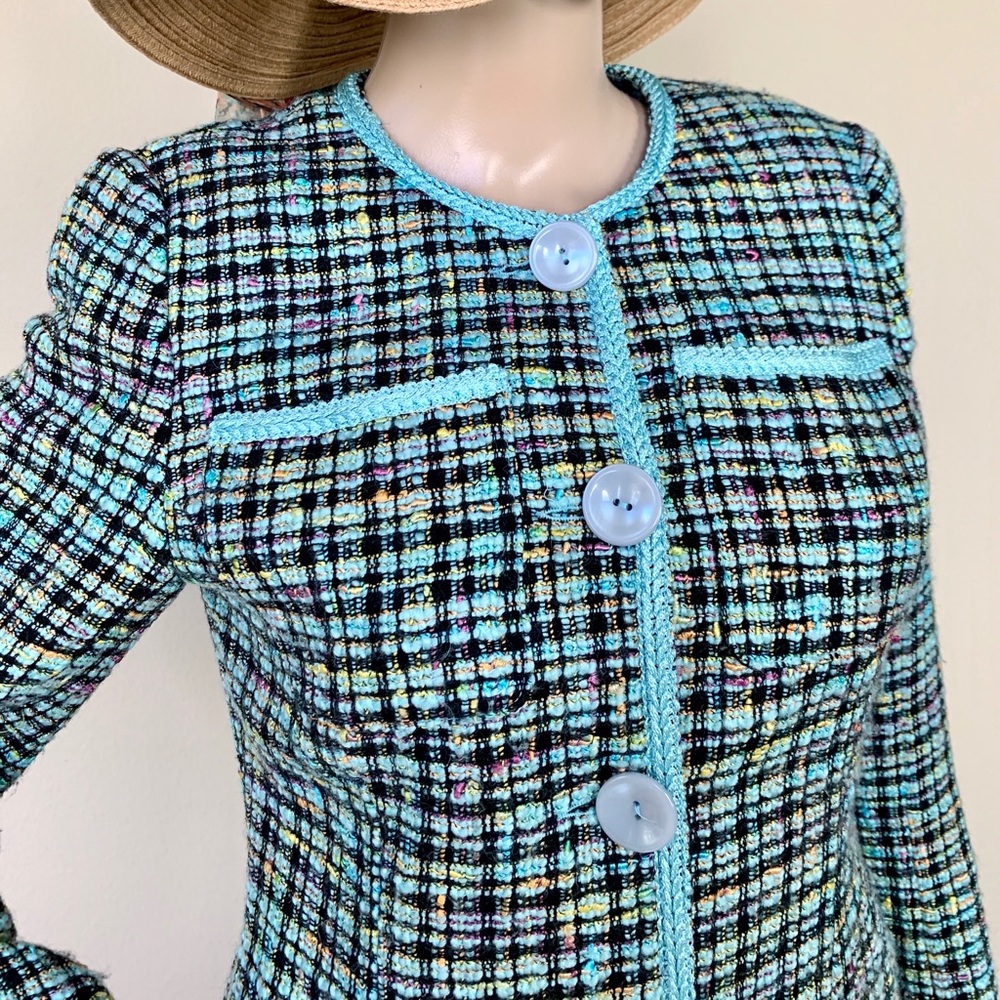Multicolored Melange Boucle Classic Jacket
